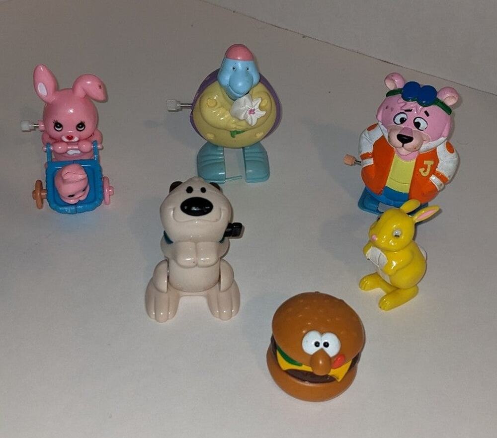 6 Vintage Wind Up Toys Tomy